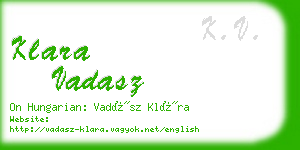 klara vadasz business card